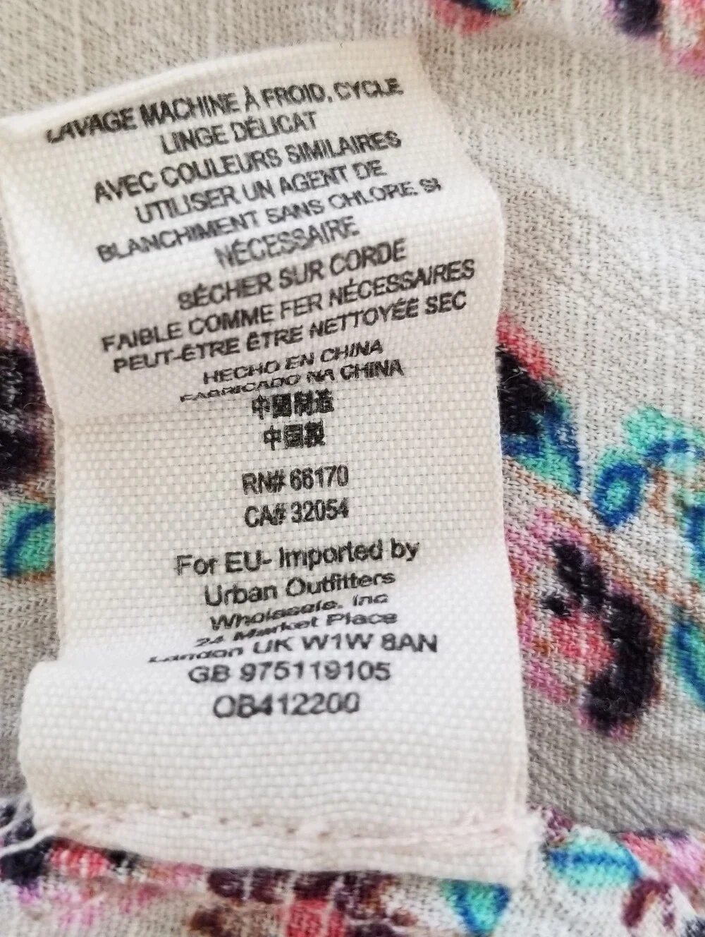 Free People Slubby Crinkle Drop Waist Floral Button Up Shirt Dress Size M